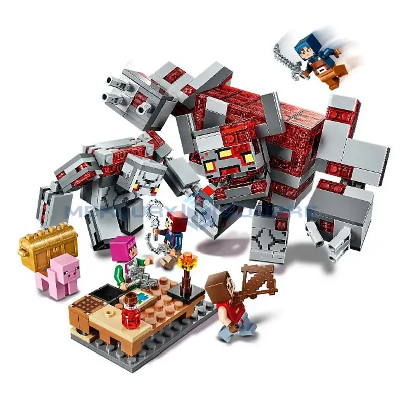 Redstone Battle Building Blocks With Heroes Action Figures Compatible My World Bricks Set Gifts Toys 21163 Redstone Battle Building Blocks With Heroes Action Figures Compatible My World Bricks Set Gifts Toys 21163