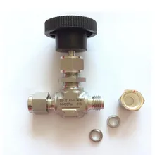 316 ss сталь высокого класса посеребренный карточный рукав прямой игольчатый клапан через пластину высокого давления прецизионный регулирующий клапан