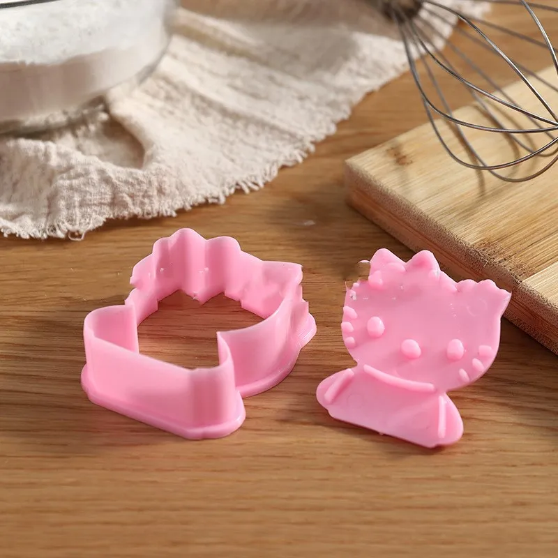 Cute Mold Cookie Cutter 3D Cookie Plunger Cutter DIY Baking Stamp Mould Die Fondant Cake Decorating Tools Cookie Cutter Baking Mold Cookie Mould Cookie Printing Mold Baking Decorating Tools