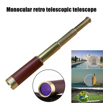 

Nautical Monocular Telescope 25x30 Portable Retractable Vintage for Outdoor Hunting BHD2