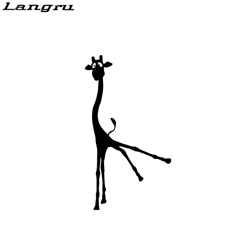 Langru 9 5 см * 16 Жираф мультфильм стикер автомобиля двери Декор виниловая наклейка