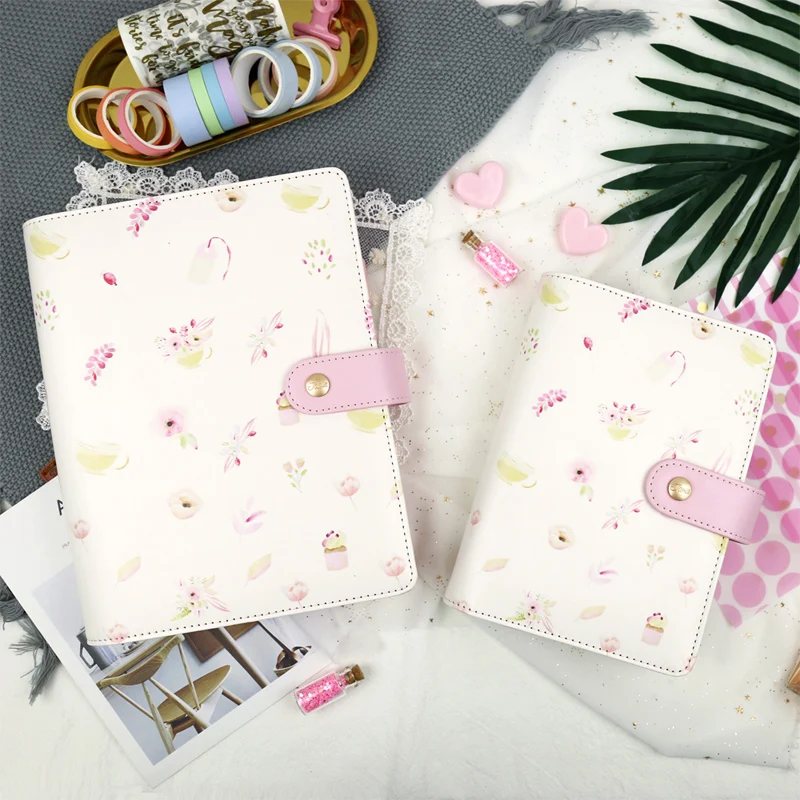 

MyPretties Floral Watercolor 6 Hole Binder Organizer a5 a6 Notebook Planner DIY Agenda Diary Journals School Stationery
