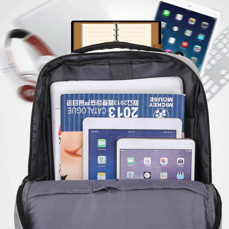 Male Multifunction USB Charging Fashion Business Casual Travel anti-theft Waterproof 15.6 Inch Laptop Men Backpack