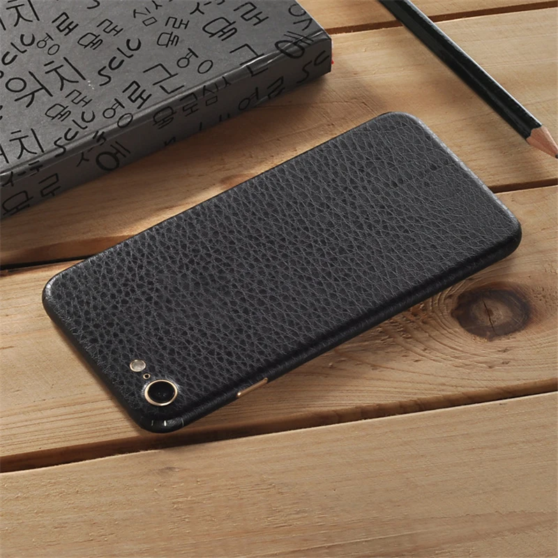 Кожаная наклейка с узором для iPhone 6, 6 S, 7, 8+, X, 11, задняя пленка, тонкая защитная крышка, задняя декоративная наклейка