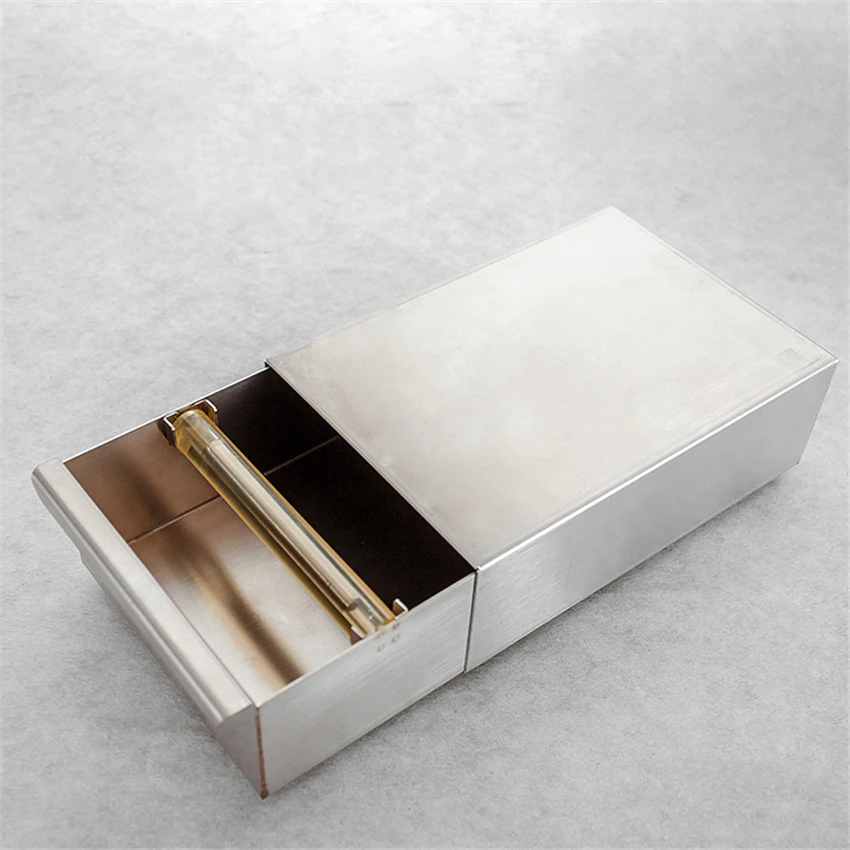 NEW Stainless Steel Espresso Coffee Knock Box With Drawer Coffee Slag isn't Splash Manual Coffee Grinder Coffee Accessories
