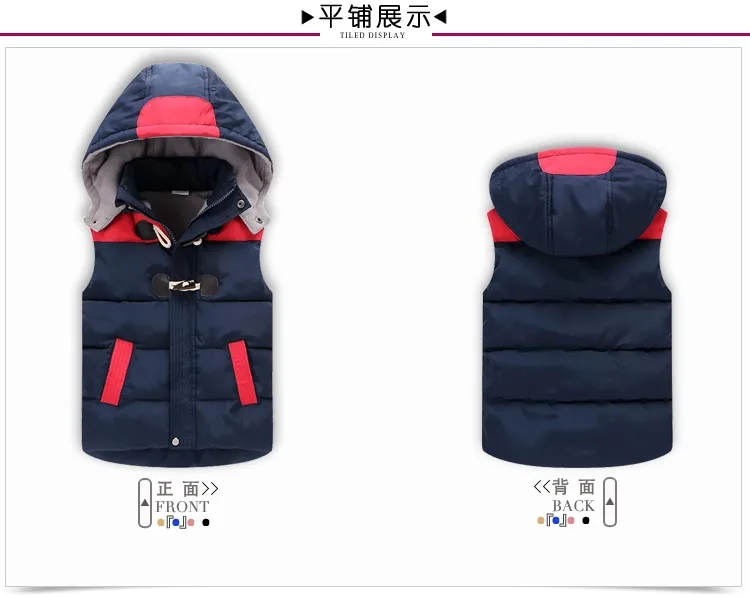 Bei duo bear/Брендовая детская одежда; сезон осень-зима; стиль; британский стиль; плотный теплый детский хлопковый жилет;