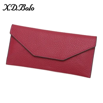 

XDBOLO Women's Wallet Leather New Design Real Leather Long Wallets Slim Many Departments Card Holder Female Wallet Money Bag