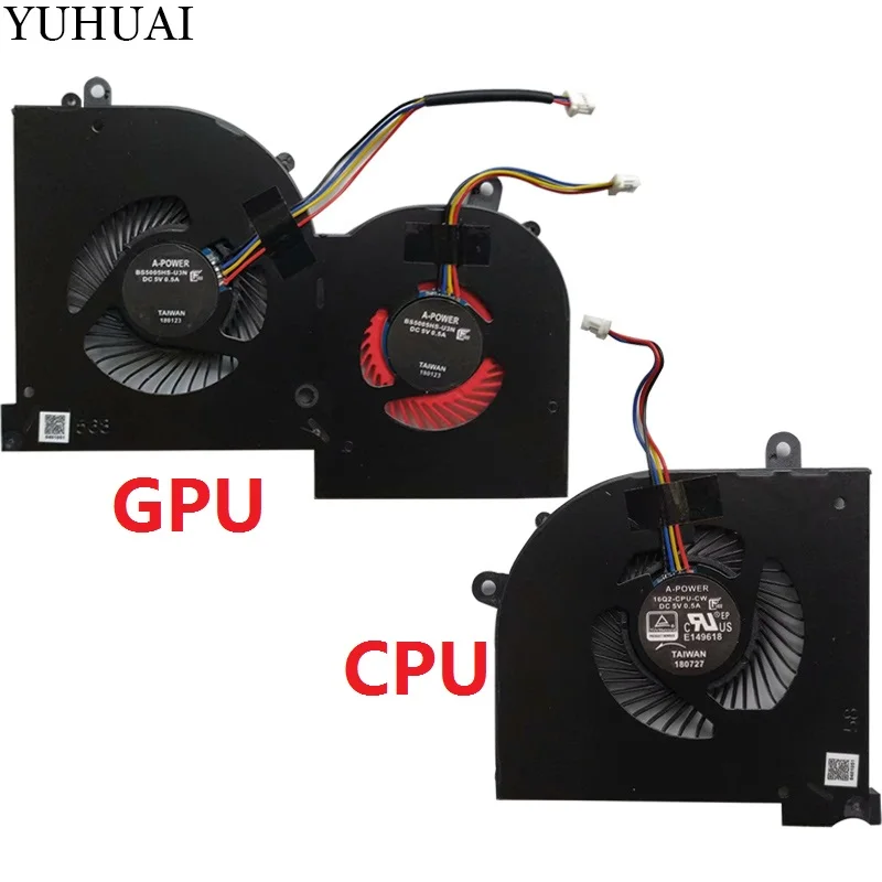 Вентилятор охлаждения для MSI GS65 MS-16Q2 16Q2-cpu-CW 16Q2-GPU-CW cpu GPU fan - Цвет: CPU and GPU