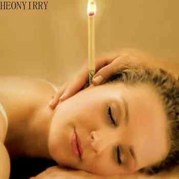 

40 Pcs Coning Beewax Natural Ear Candle Ear Candling Therapy Straight Style Ear Care Thermo-Auricular Therapy Face Lift Tool