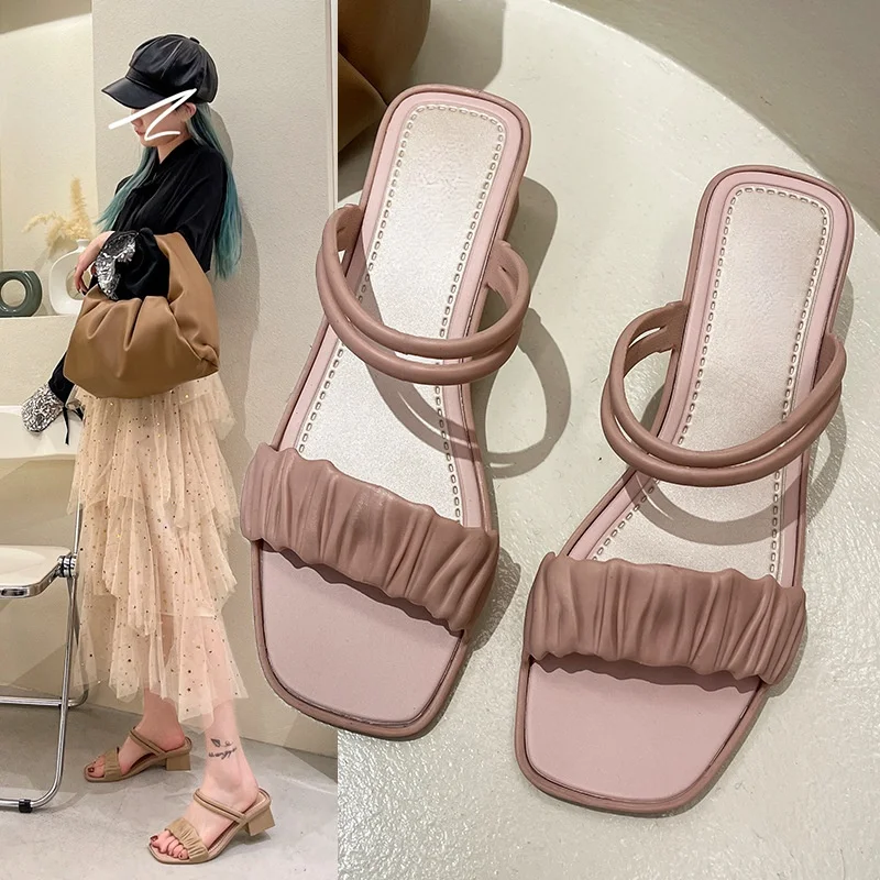 2021 Sandals Women's Dual High Heels Fashion Simple Sandals Wear Women