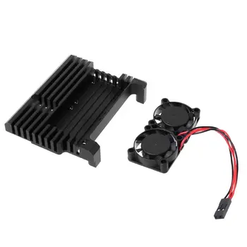 

Aluminum Alloy Enclosure Case Metal Shell Black Box Radiating Plate Heatsink Cooler for Raspberry Pi 4 Model B G8TC