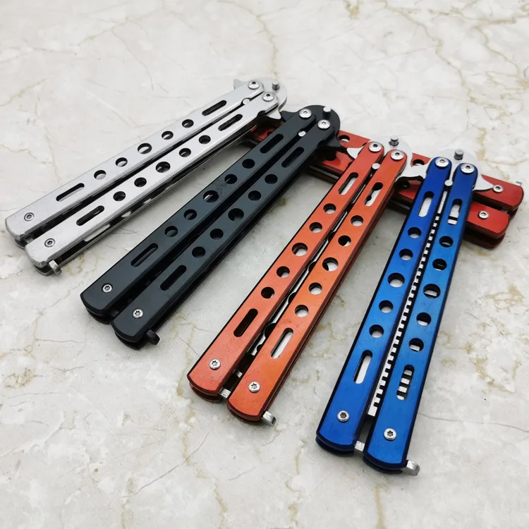 Новый 440C стальной тренировочный нож бабочка Cs Go расческа Balisong Бабочка в ноже без края тусклые лезвия складные ножи боевой бой|Ножи| | АлиЭкспресс