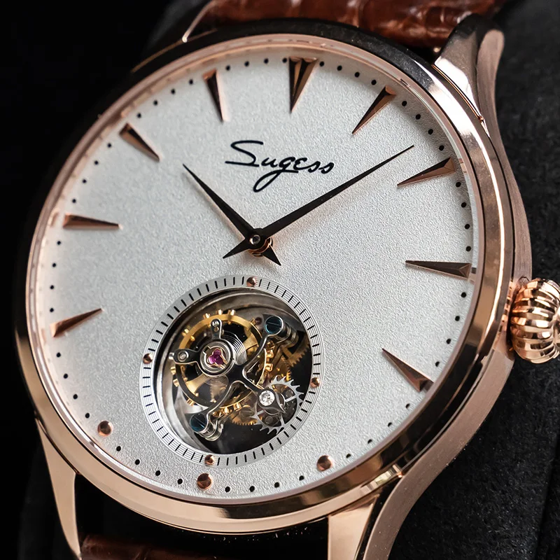 Sugess Tourbillon мастер Чайка 1963 движение Для мужчин t ST8000 натуральная Элитная одежда