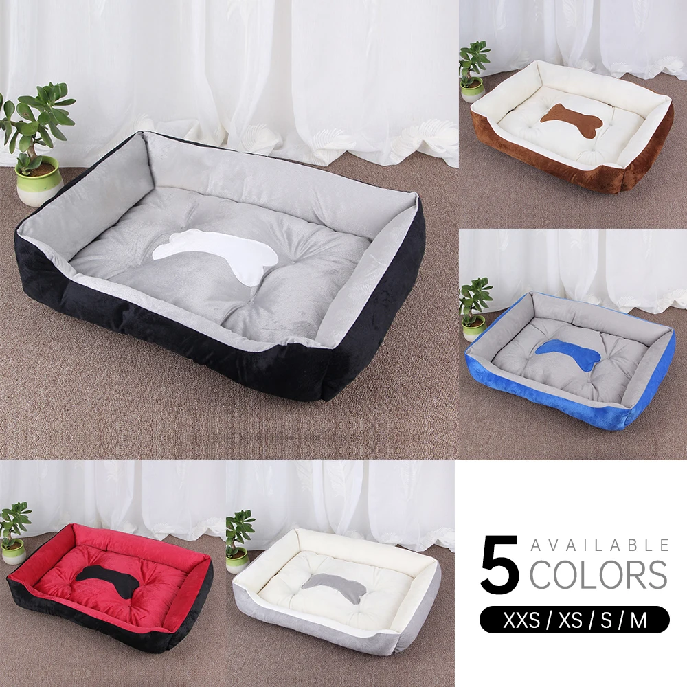 

Bone Pet Bed Large House For Large Dog Puppy Kennel Waterproof Cat Litter Nest Warm Pet Supplies bed linen