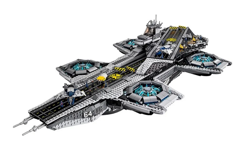 07043 Marvel супер герой серия щит Helicarrier модель строительные блоки 3057 шт кирпичи игрушка подарок Совместимость супер герой 76042