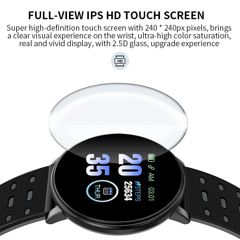 Smart 119 Plus Bracelet IP65 Waterproof Fitness Tracker Pedometer Fitness Tracker Smartwatch men woman Kids Bluetooth 4.0 Phone
