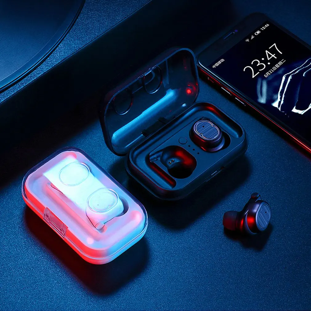 TWS отпечатков пальцев сенсорные Bluetooth наушники, HD стерео беспроводные наушники, шумоподавление игровая Спортивная гарнитура для iphone