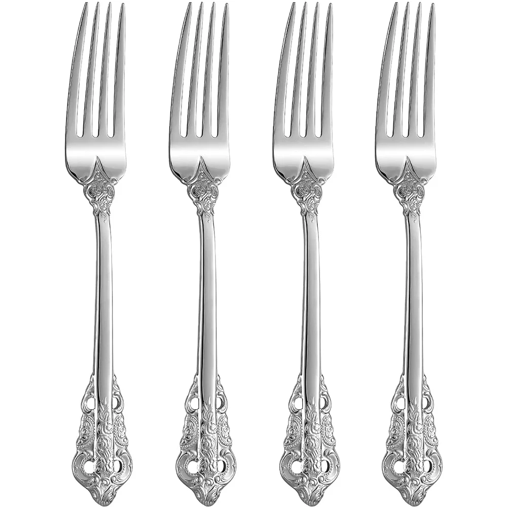 4PCS Salad Forks Dessert Forks Set Durable Stainless Steel