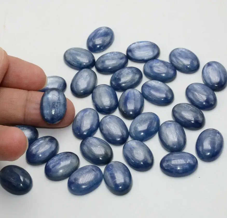 Kyanite Натуральный Синий Кианит/Чароит/Малахит Овальный Кабошон 13x18 мм 5 шт./лот - Цвет: Kyanite
