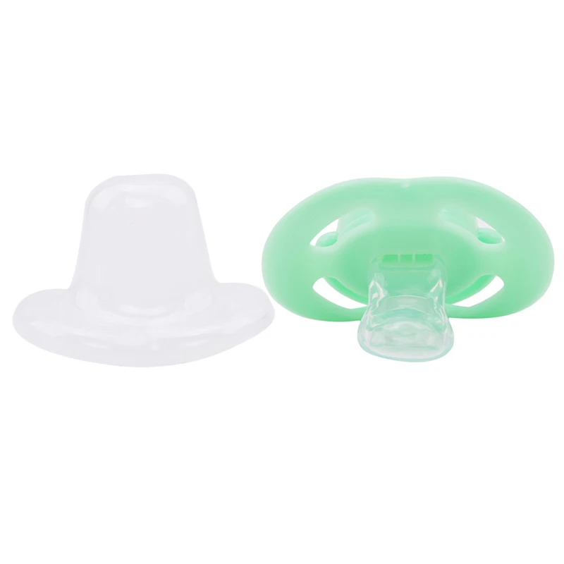 2 Pcs Luminous Baby Pacifier Silicone Safe Glow Cartoon Shape Cover Pacifier