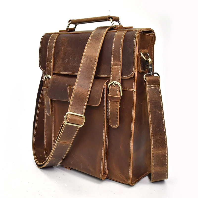 MAHEU, винтажный рюкзак из коровьей кожи, Crazy Horse, кожаная сумка для путешествий, Большая вместительная сумка, сумка для ноутбука 14 дюймов, многофункциональная сумка