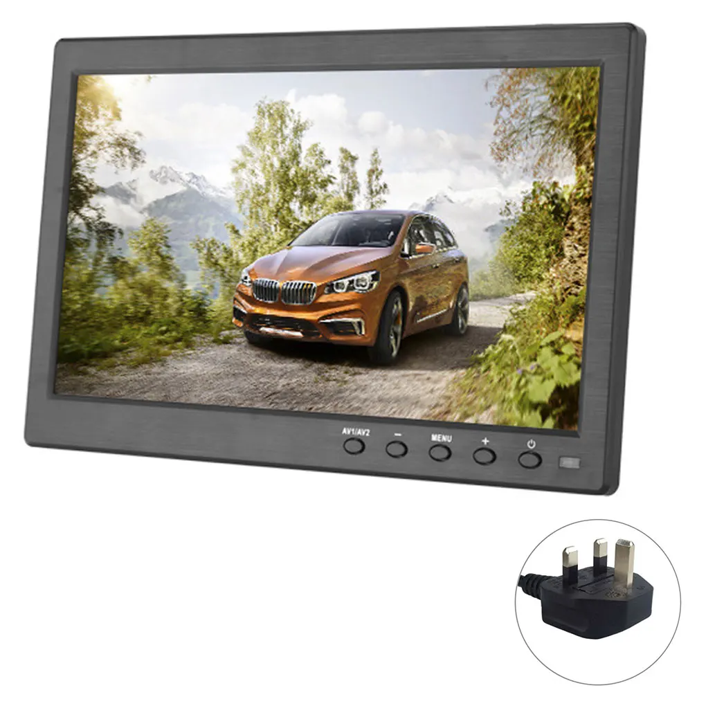 Оранжевый 10,1 дюймов 1080P lcd HD Автомобильный экран заднего вида, запасная камера, дисплей AV/RCA/VGA/HD w/динамик, штепсельная вилка европейского стандарта - Цвет: Оранжевый