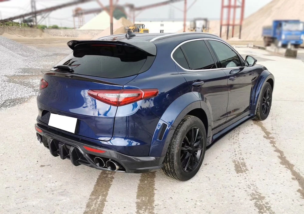 Для Alfa Romeo Stelvio задний спойлер на крышу из углеродного волокна задний лобовое стекло крылья накладка наклейка для автомобиля Стайлинг