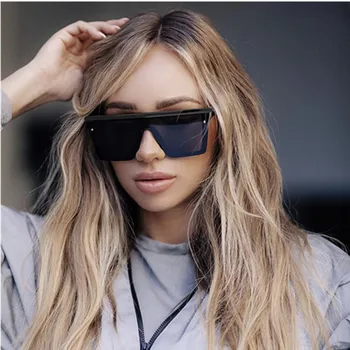 

New Black Square Sunglasses Women 2020 Big Frame Fashion Retro Mirror Sun Glasses Female Brand Vintage Lady Lunette De Soleil Fe