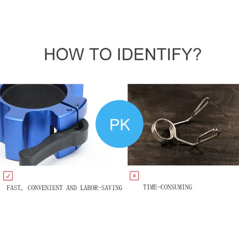 Aluminium Barbell Collars Locking Spinlock Weight Clamp Dumbbell Bar Quick Parts suit for fitness