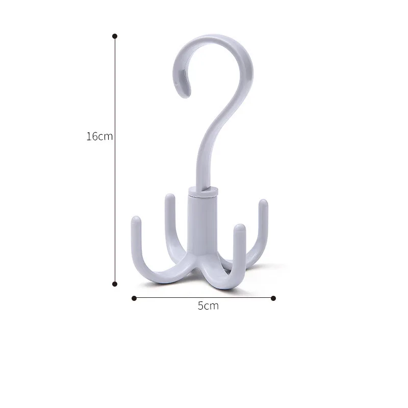 Creative Rotary Multi-Purpose Hanger For Clothes Tie Belt Wardrobe Silk Scarf Hangers Rack Household White Gray Rotatable Hook