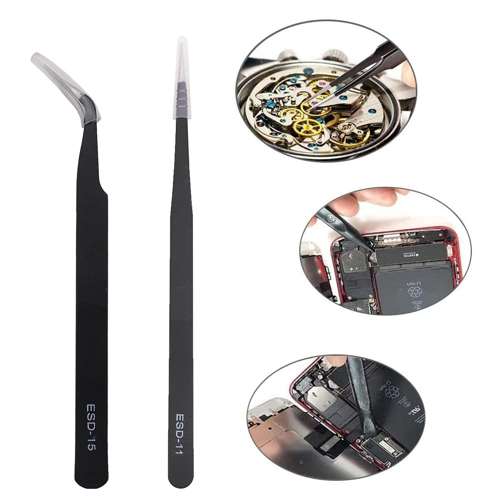11 1 Torx 드라이버 세트 T3/4/5/6/8/10 보안 Torx 비트 ESD 핀셋 정밀 수리 키트 50 대/몫