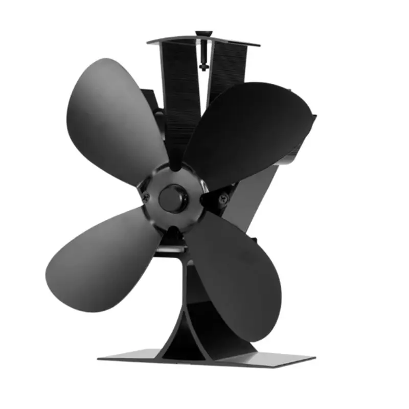 

Home Silent Stove Fan with 4 Blades Heat Powered Electrical Fan for Fireplace