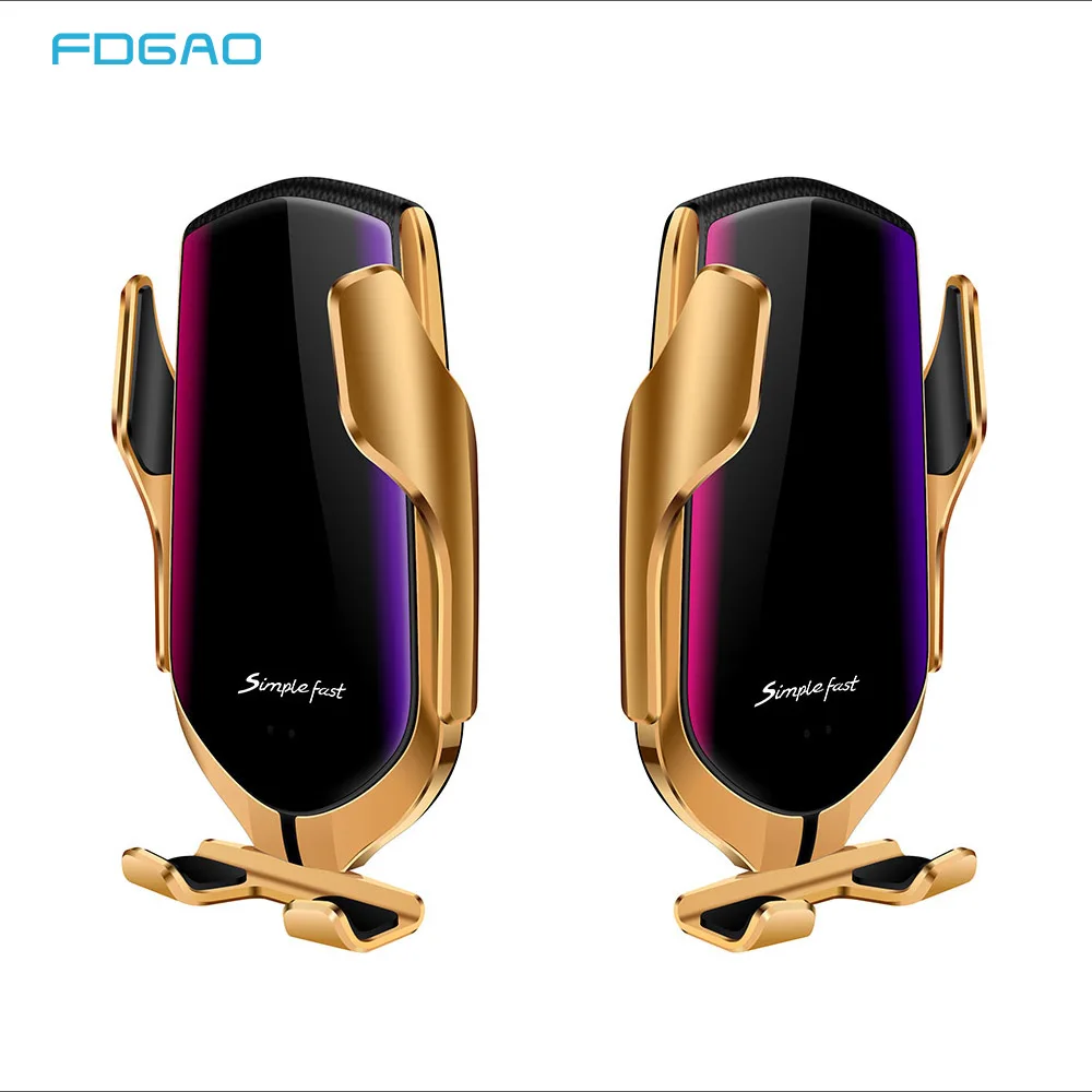 

Qi Car Wireless Charger For IPhone 11 Pro X XR XS Max Galaxy S10 S9 Smart Automatic Clamping Fast Charging Air Vent Phone Holder