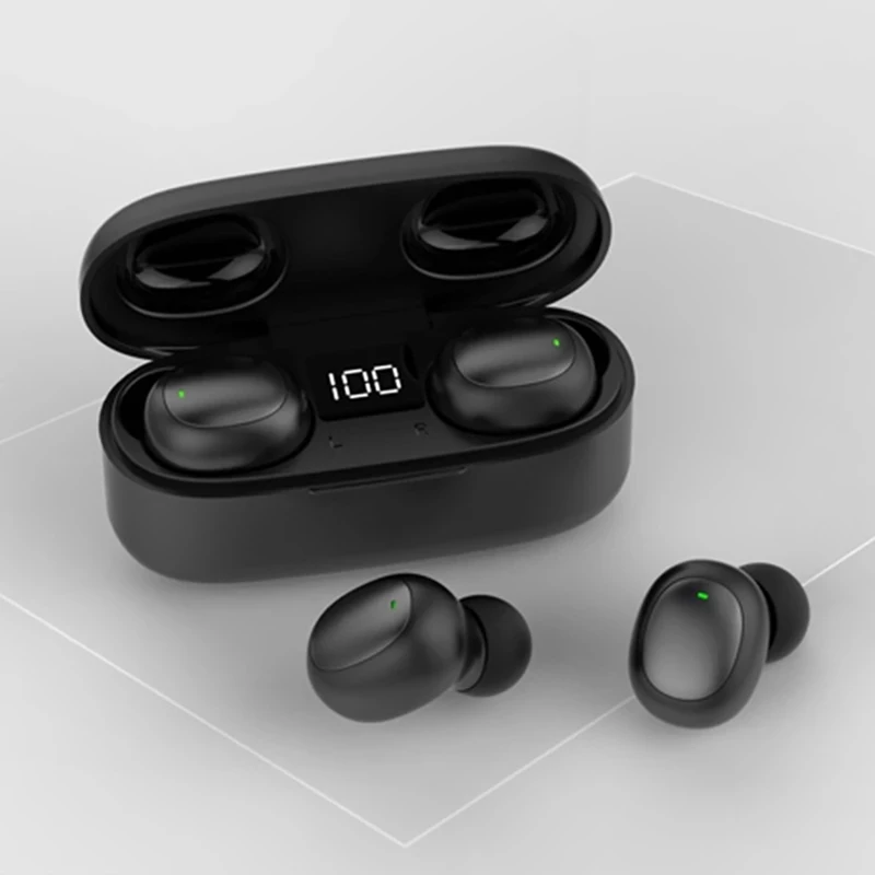 Беспроводные TWS Hifi наушники Bluetooth наушники светодиодный цифровой дисплей шумоподавление Водонепроницаемый Спорт Наушники-вкладыши с зарядным устройством
