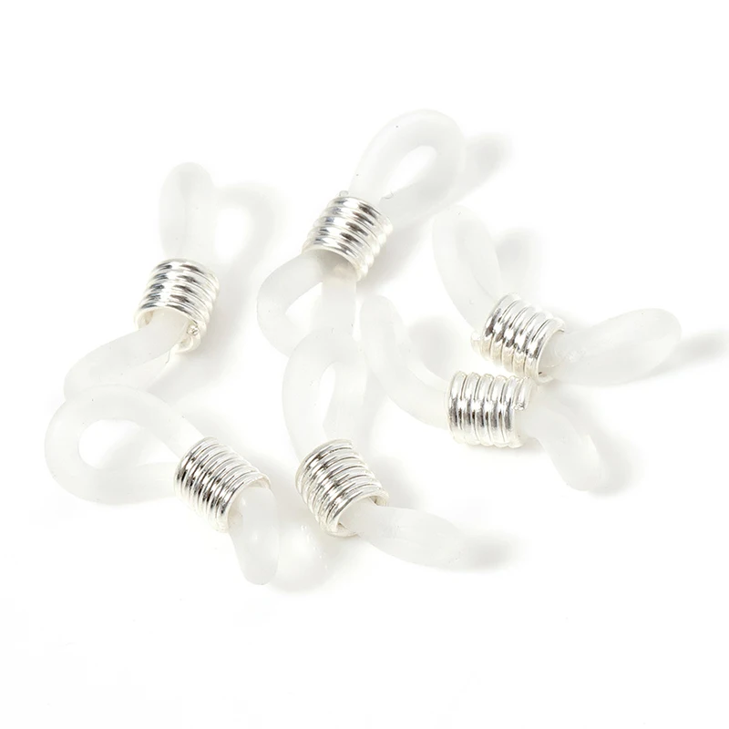 Ear Hook Eyeglasses Spectacles Chain Glasses Retainer Ends Rope Sunglasses Cord Holder Strap Retainer End Loop Connector 100 pcs glasses chain