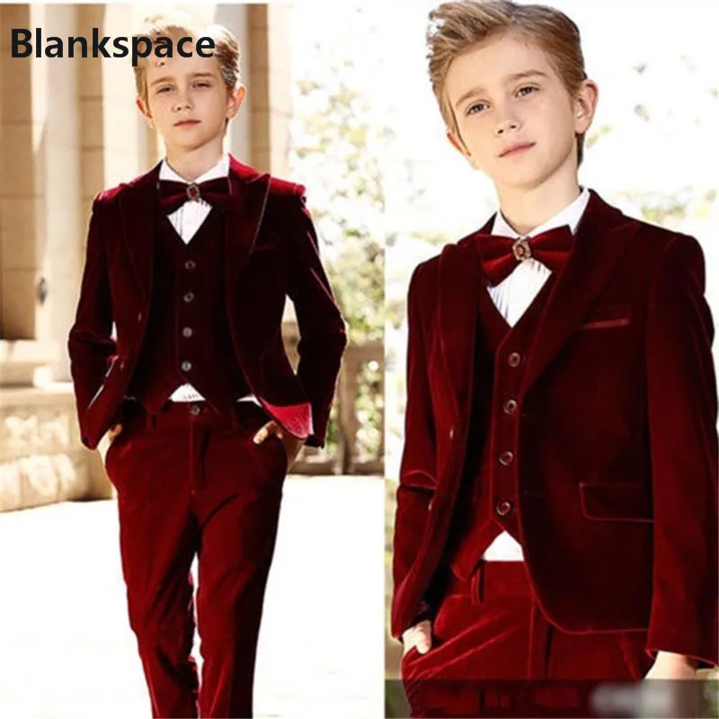 Индивидуальное изготовление детская официальная одежда цвет Бургунди бархатный