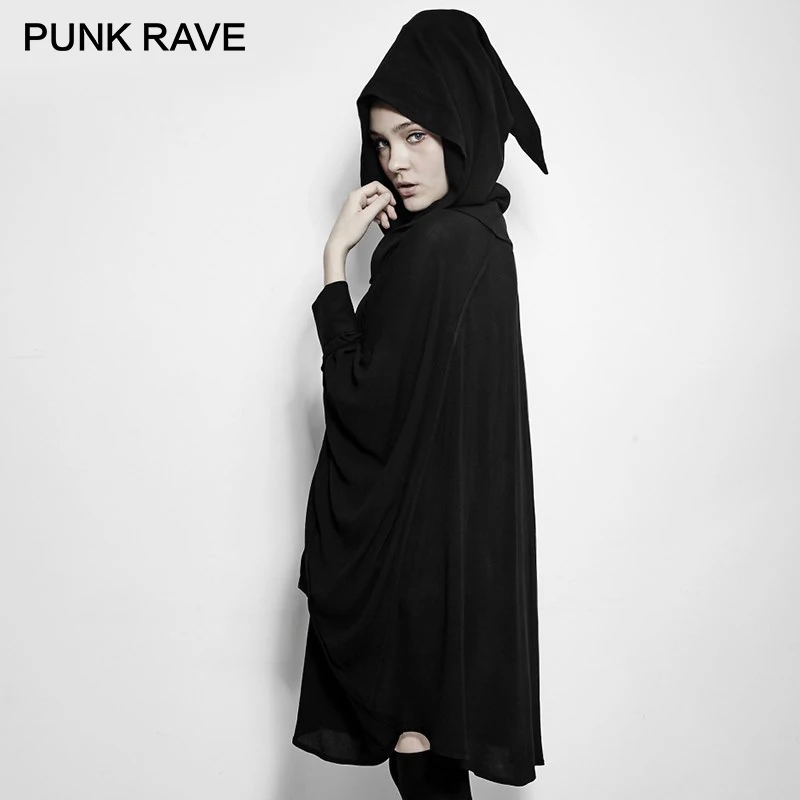 PUNK RAVE Gothic Black Bats Jackets Women Steampunk Personality Loose