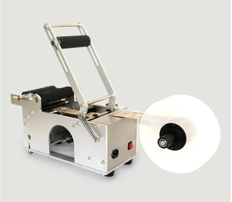 Круглая машина для маркировки бутылок самоклеющаяся этикетка маленькая ручная стеклянная бутылка ручная маркировочная машина