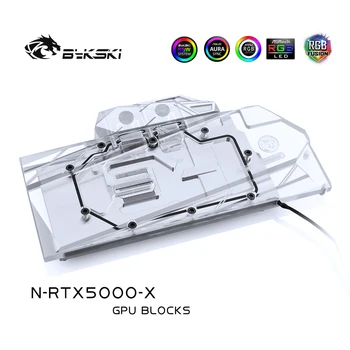 

Bykski Water Block use for LeadTek RTX5000 / RTX8000 Full Cover Copper Radiator Block/3PIN 5V RGB / 4PIN 12V RGB