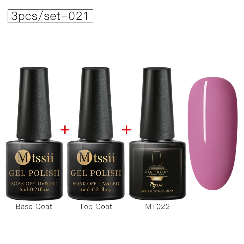 Mtssii, 3 шт./лот, Гель-лак, УФ светодиодный лак для ногтей, для маникюра, чистый цвет, Гель-лак, полуперманентный Гель-лак для ногтей - Цвет: ZH06675