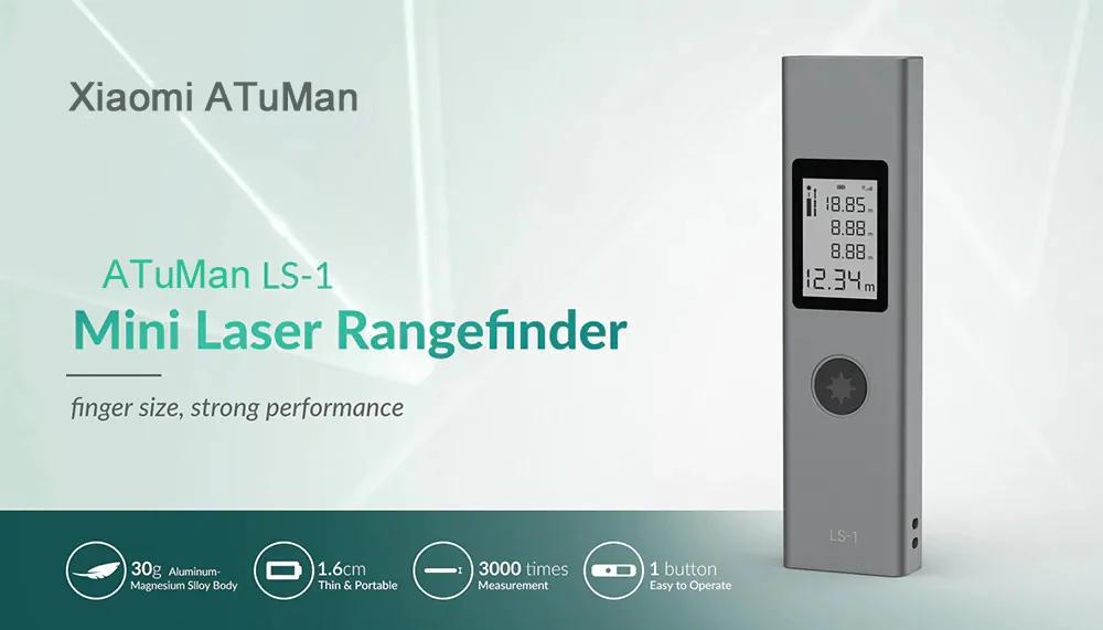 ATuMan LS-1 Интеллектуальный перезаряжаемый ЖК-цифровой лазерный дальномер Расстояние измеритель диапазон Finder измерение для измерения украшения