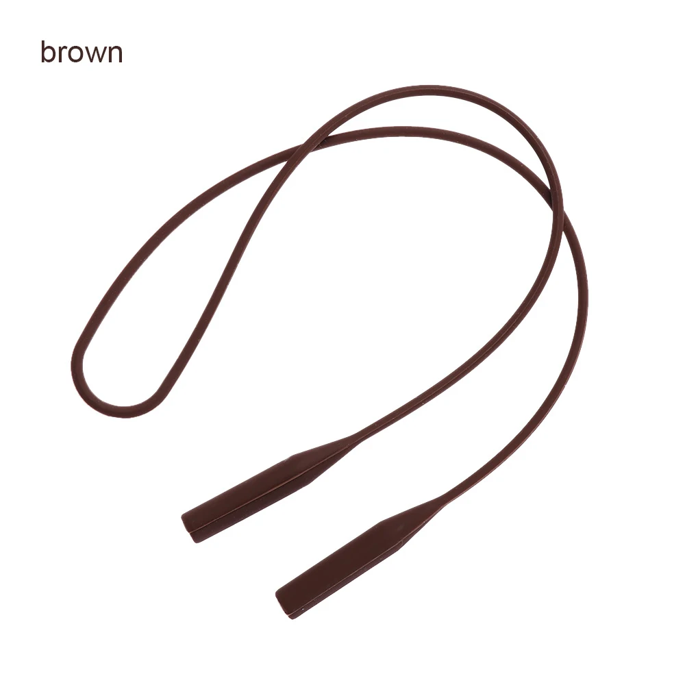 brown Силиконовые очки ремни эластичные противоскользящие очки цепочка для солнцезащитных очков спортивный ремешок шнур держатель Регулируемый Противоскользящий шнур веревки - Цвет: brown
