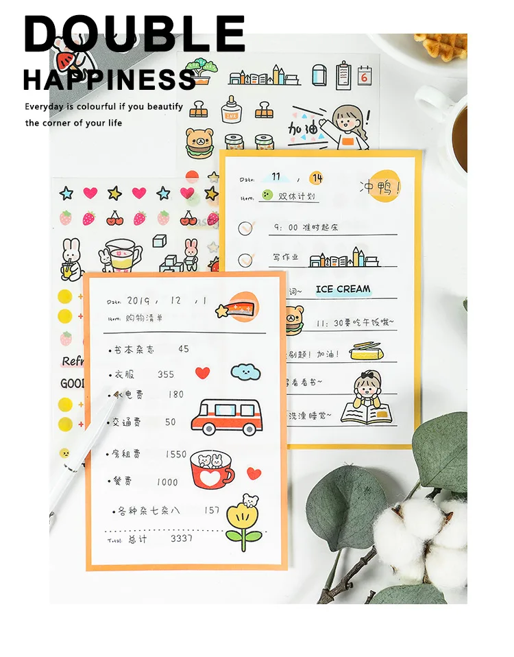 6 упаковок/партия канцелярские товары серия shining life sticky n times наклейки бумажные блокноты для заметок