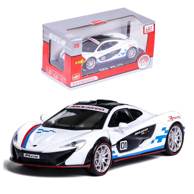 Boxed white 1:32 mlaren p1 GTR модель автомобиля литая под давлением игрушечная модель автомобиля детская игрушка коллекционные игрушки - Цвет: Boxed white