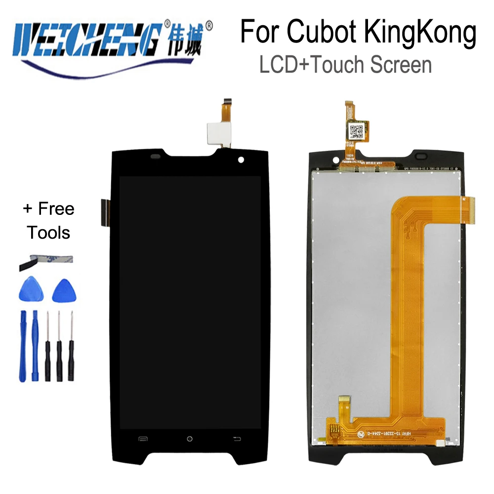 Beste 5.0 Zwart Voor Cubot KingKong Lcd scherm met Touch Screen Digitizer Vergadering Voor Cubot King Kong Telefoon Accessoires + gereedschap