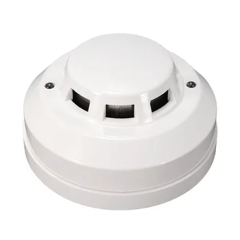 

1pc White 12V DC wireless smoke detector sensor use to check the fire or something that burns to connect by cable zone