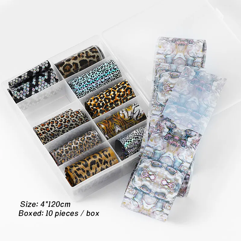 Не липкие Звездные наклейки для дизайна ногтей красивое украшение ногтей 30 стилей цветной цветок леопард Pattem дизайн ногтей Фольга художественные наклейки
