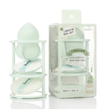 Для женщин Красота яйцо макияж пудра слойка сочетание многофункциональный гигиены три слоя хранения держатель косметический порошок красоты слойка