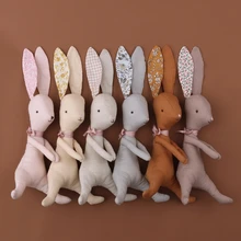 Lapin en peluche Kawaii pour filles, jouet doux pour nouveau né, mignon et apaisant, idéal comme cadeau de pâques