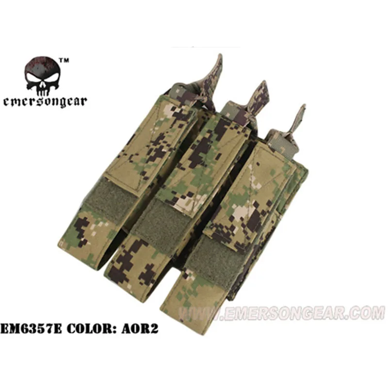 AOR2 Emersongear Emerson модульный тройной MP7 маг Чехол Тактический Подсумок подсумок Wargame CS аксессуар Molle Mag Pouch - Цвет: AOR2